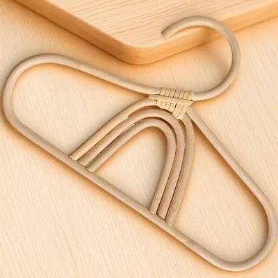 Baby Nursery Closet - Natural Rattan Baby Hanger Compact Design