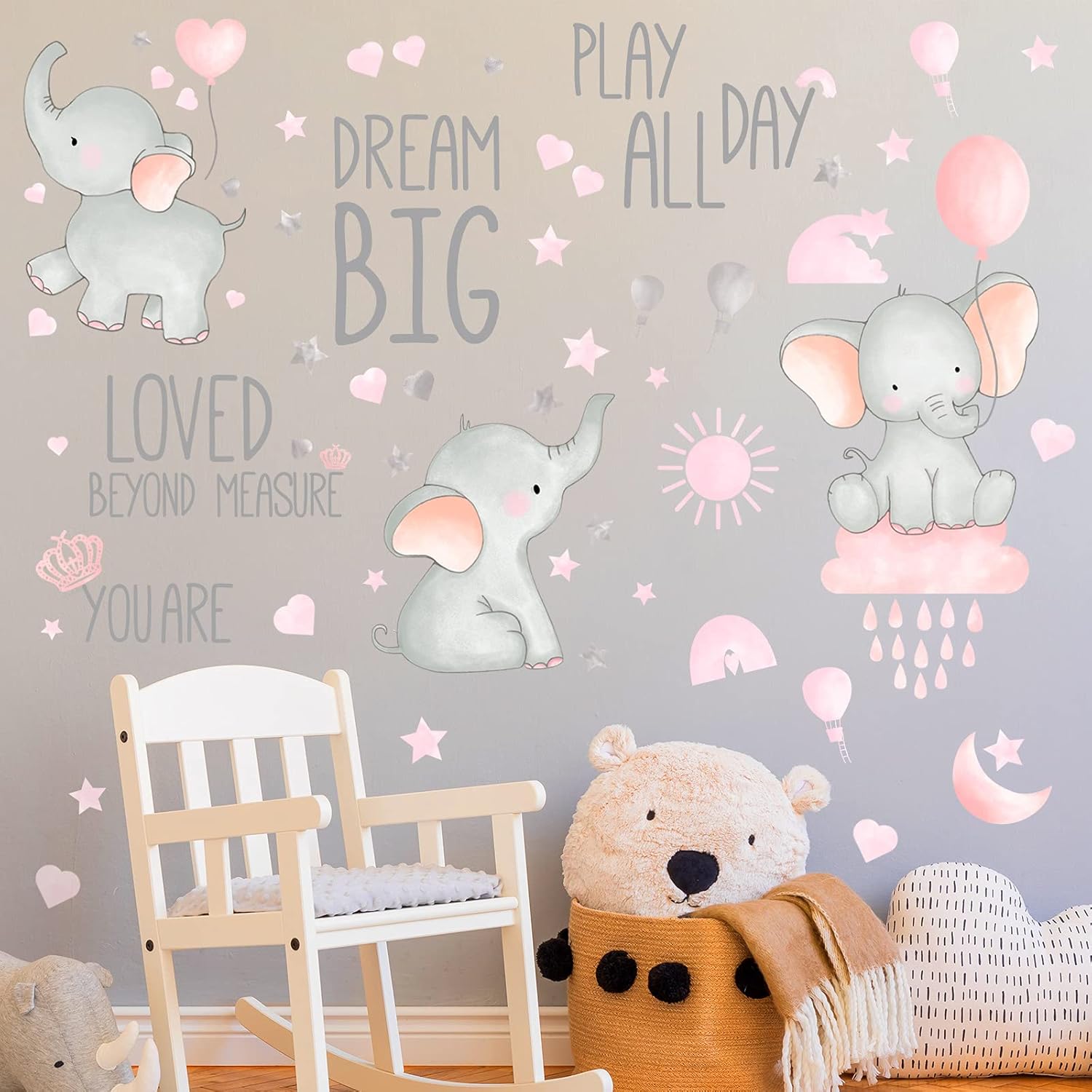 Baby Nursery Images Free - Dream Big Little One Elephant Nursery