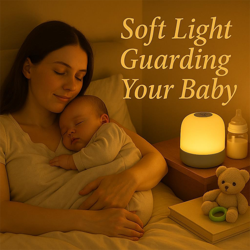 Baby Nursery Table Lamp - Portable Baby Night Light,16 Colours Egg