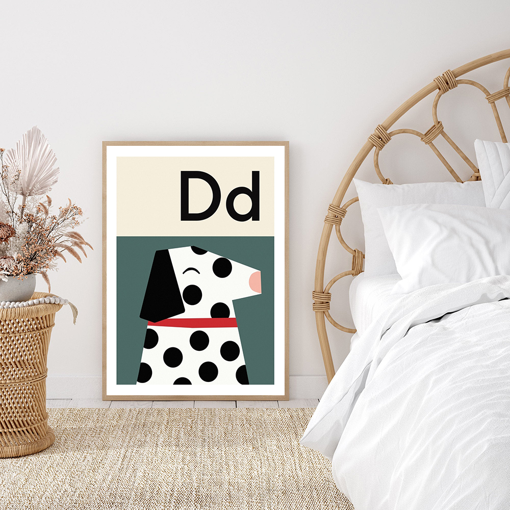 Baby Nursery Images Free - Cartoon ABCD Alphabet Poster Education Canvas
