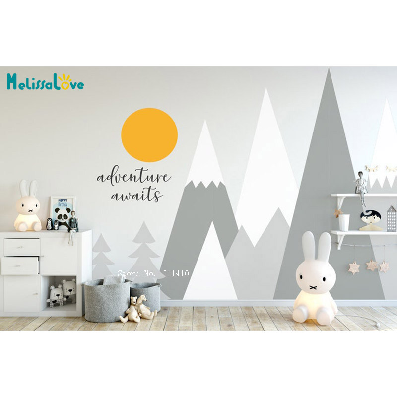 Baby Nursery Tree - Mountains Trees Wall Decals Baby Room