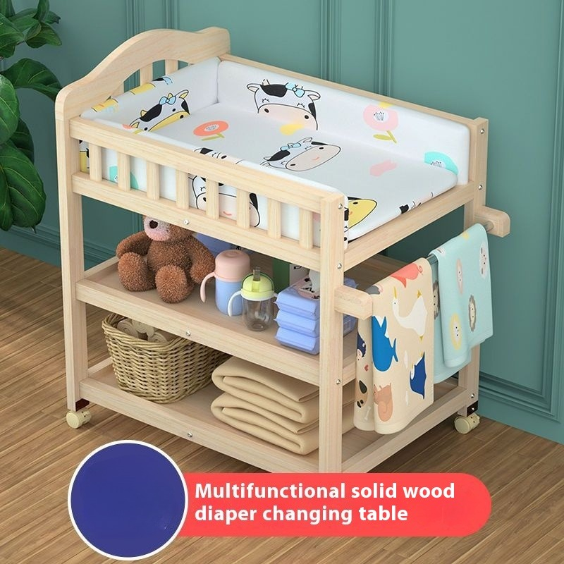 Baby Nursery Set Furniture - Solid Wood Baby Crib with Changing