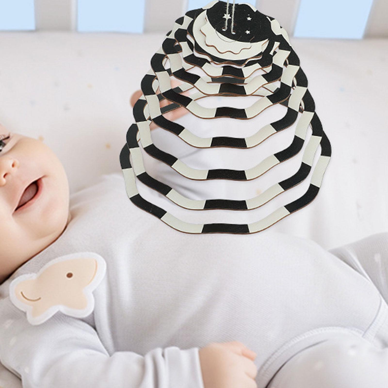 Baby Nursery Things - Crib Mobile Sensory Toy ,Black and