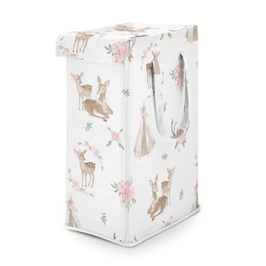 Baby Nursery Laundry Basket - Woodland Girl Laundry Hamper Foldable Dirty