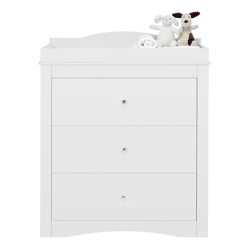 Drawer Dresser White - Changing Table Dresser, Baby Diaper Change