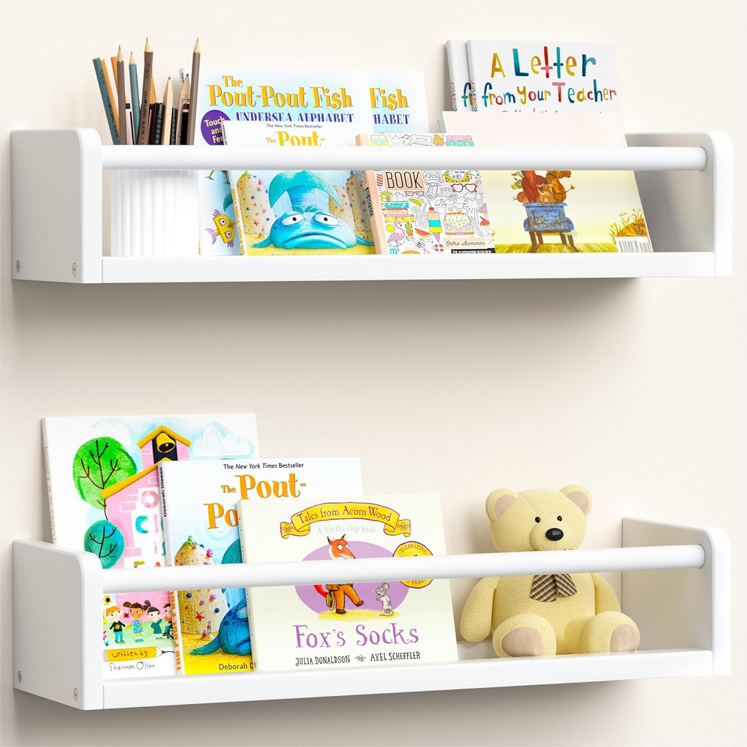 Baby Nursery Images Free - Floating Bookshelves for Wall, 2 Pack