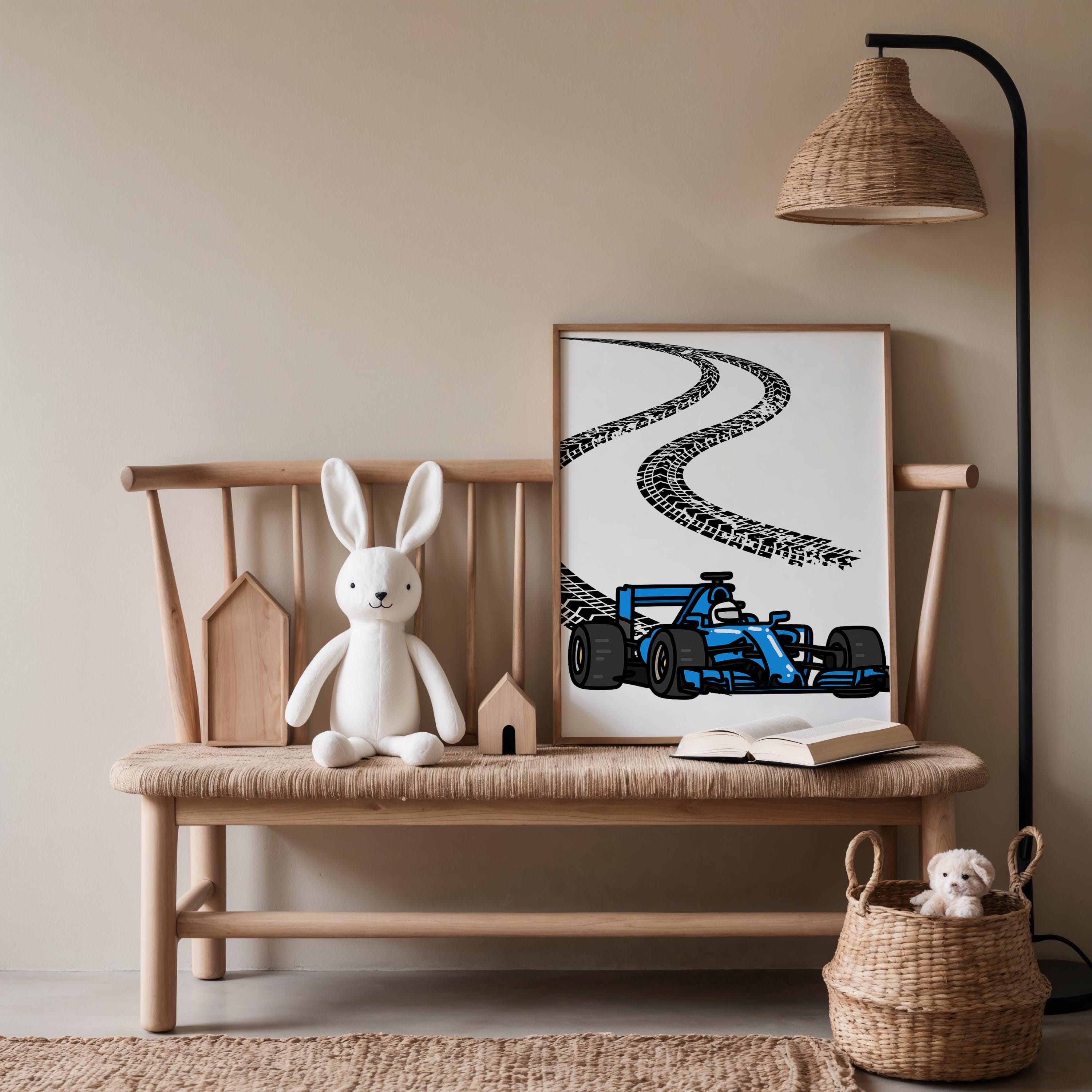 Custom Name Racing Car Nursery - огляд і ціна Baby Nursery Posters