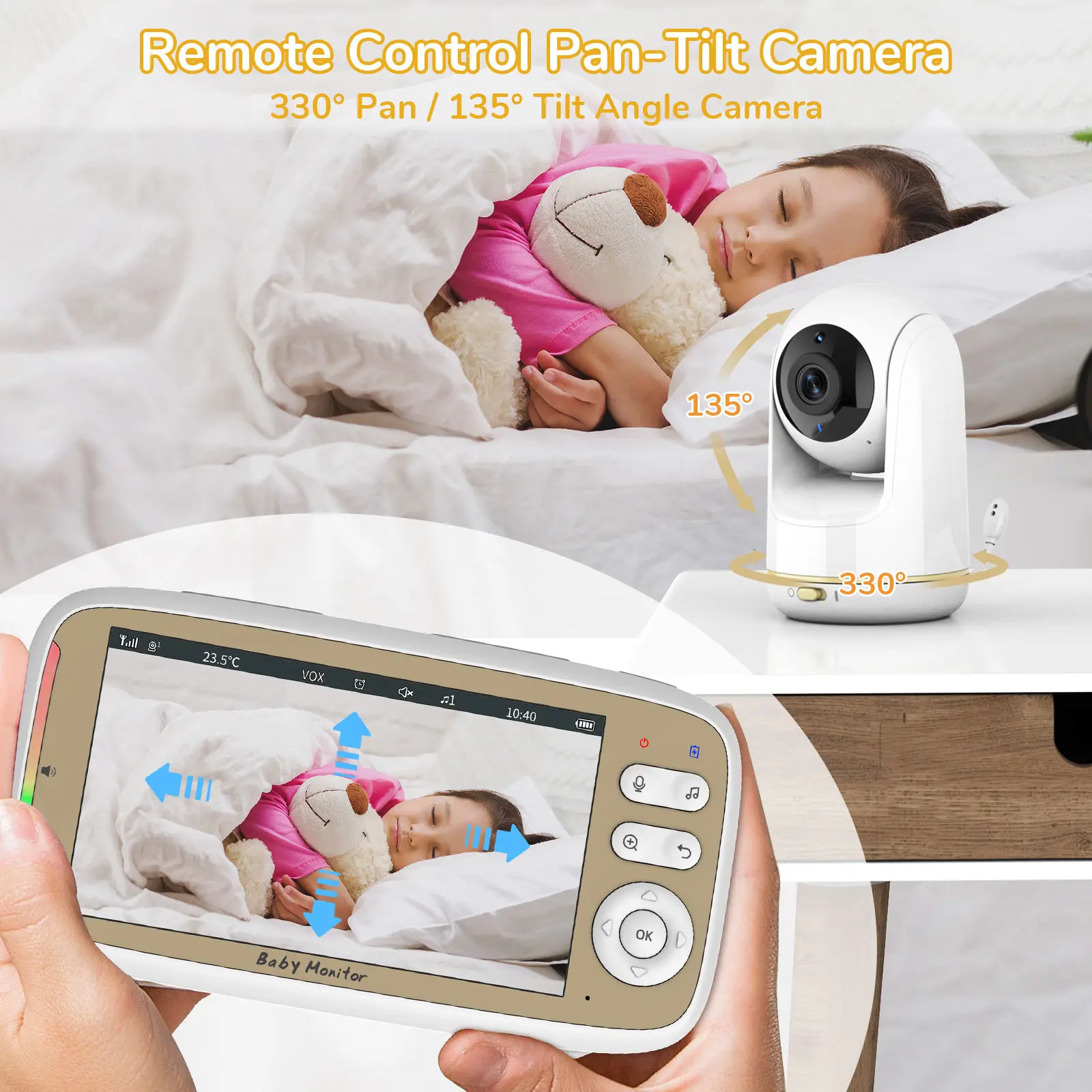 VB803 PRO Baby Monitor with 2p - огляд і ціна Baby Monitor Split Screen
