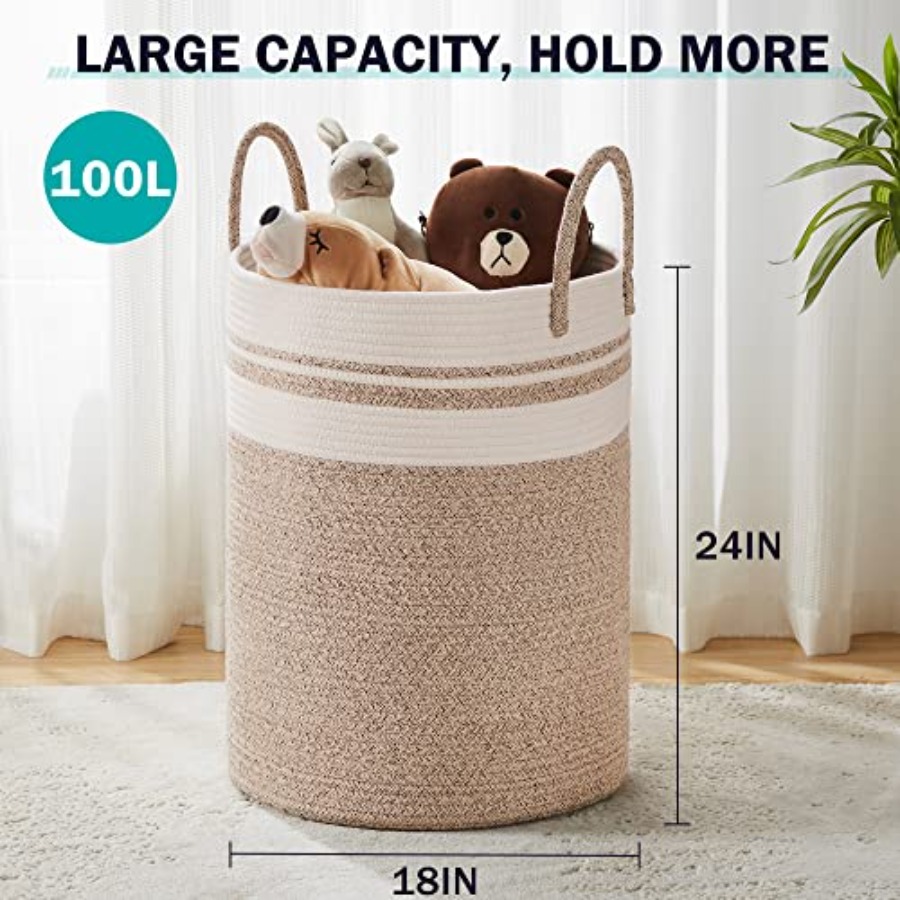 Woven Rope Laundry Hamper Bask - огляд і ціна Baby Nursery Laundry Basket