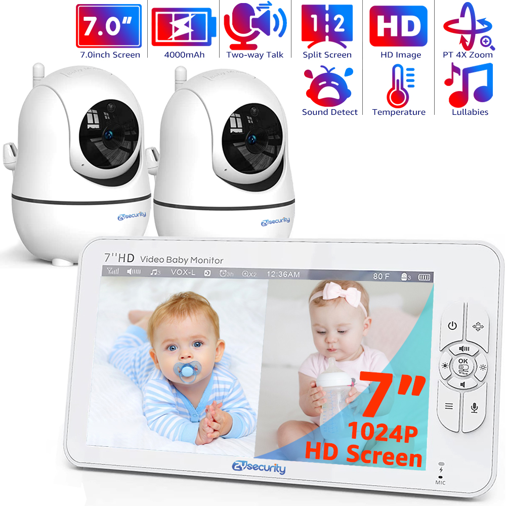 7.0 inch Video Baby Monitor HD - огляд і ціна Baby Monitor Split Screen
