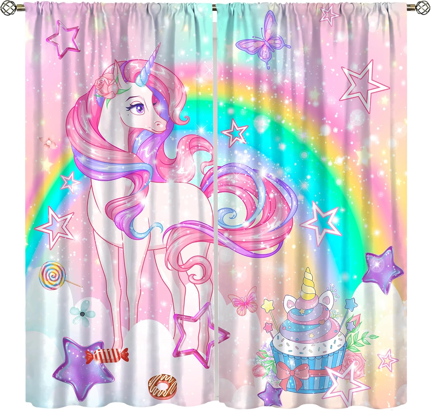 Unicorn Girls Curtains, Dream  - огляд і ціна Baby Nursery Youtube