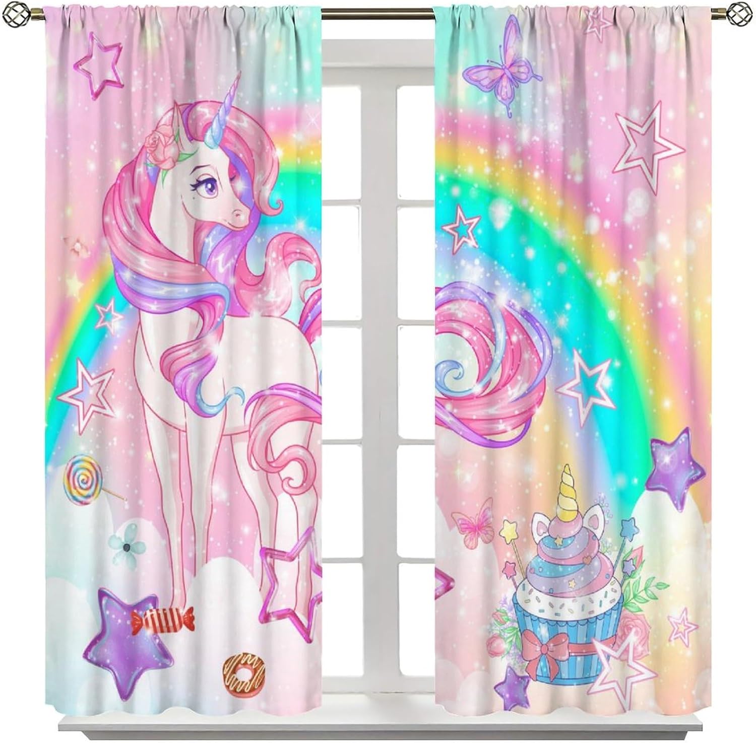 Unicorn Girls Curtains, Dream  - огляд і ціна Baby Nursery Youtube