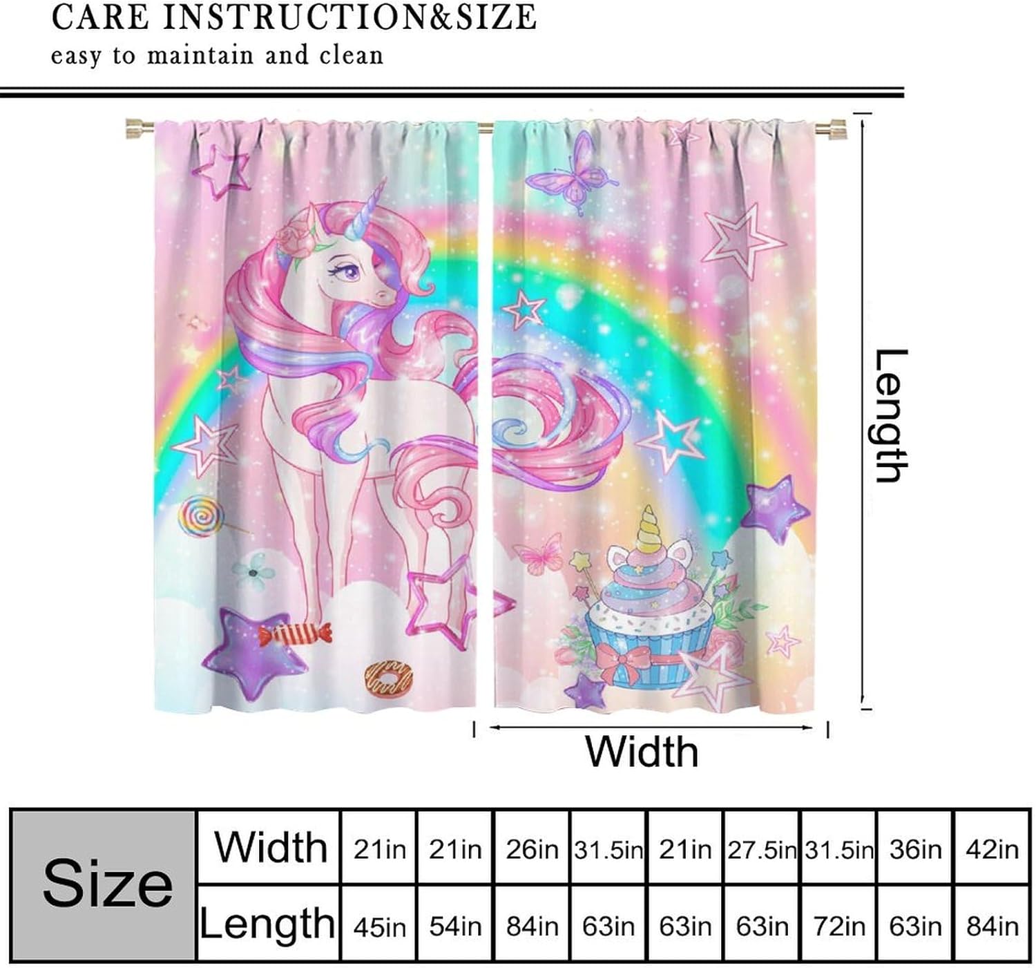 Unicorn Girls Curtains, Dream  - огляд і ціна Baby Nursery Youtube