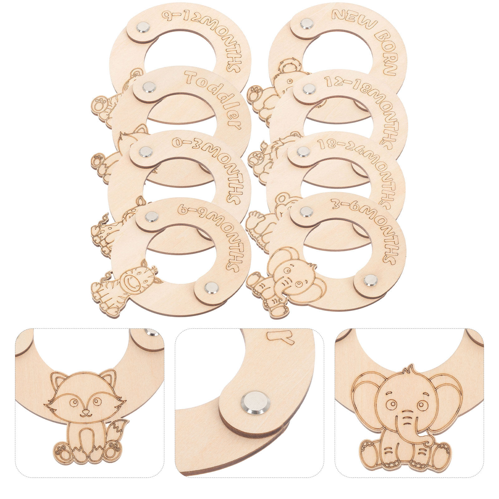 8Pcs Baby Closet Clothing Size - огляд і ціна Baby Nursery Closet