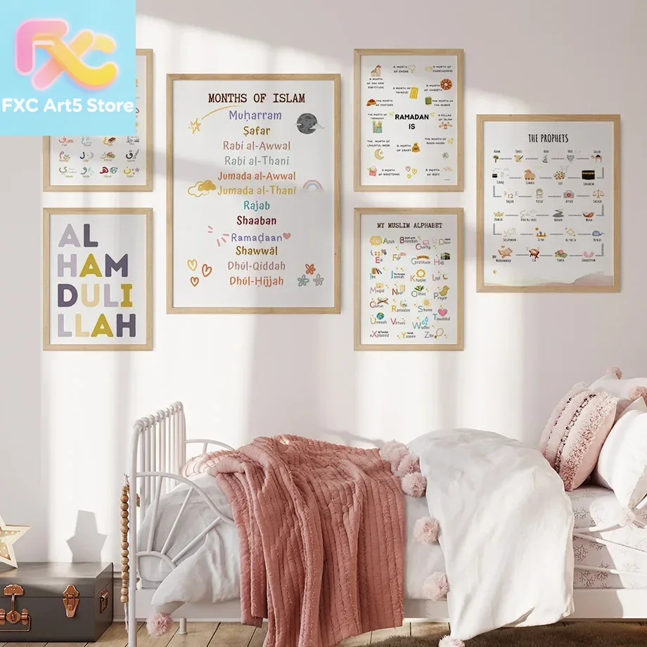 1pc frameless  Islam Muslim Pr - огляд і ціна Baby Nursery Posters