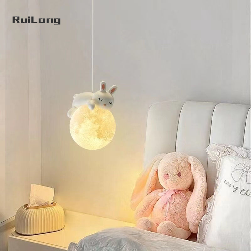 Cartoon Rabbit Moon Chandelier - огляд і ціна Baby Nursery Knobs