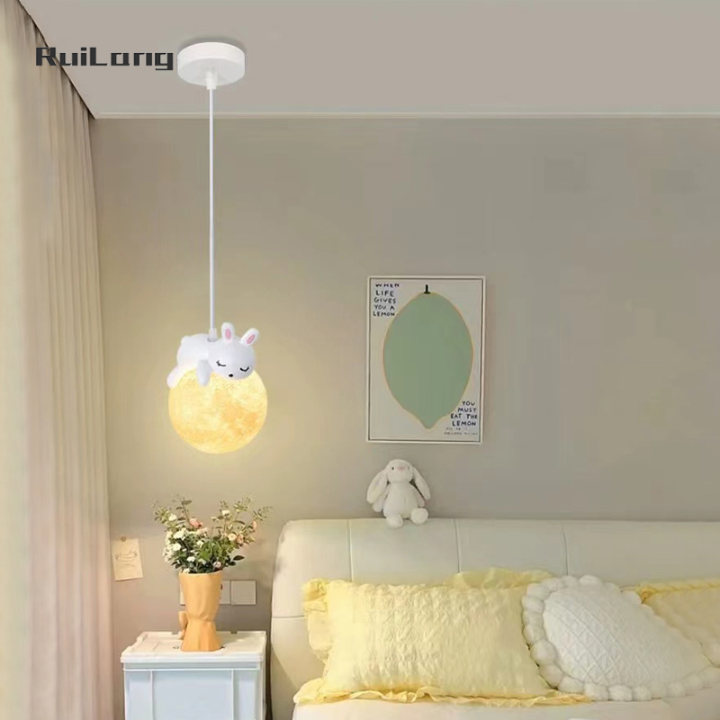 Cartoon Rabbit Moon Chandelier - огляд і ціна Baby Nursery Knobs
