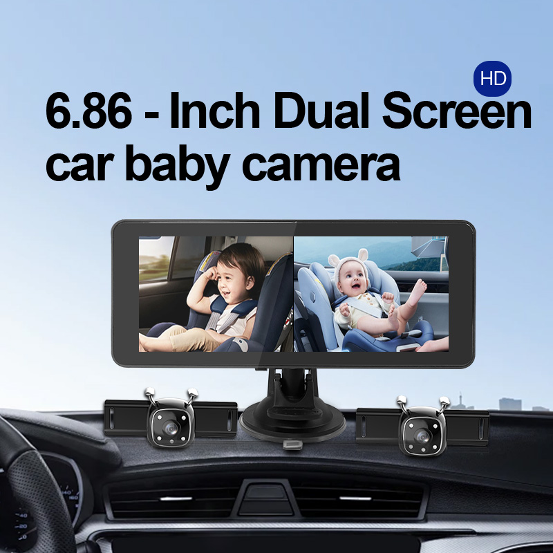HD 2CH Baby Car Camera, 6.86 I - огляд і ціна Baby Monitor Split Screen