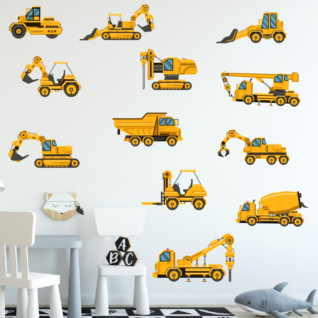 Cartoon Excavator Engineering  - огляд і ціна Baby Nursery Posters