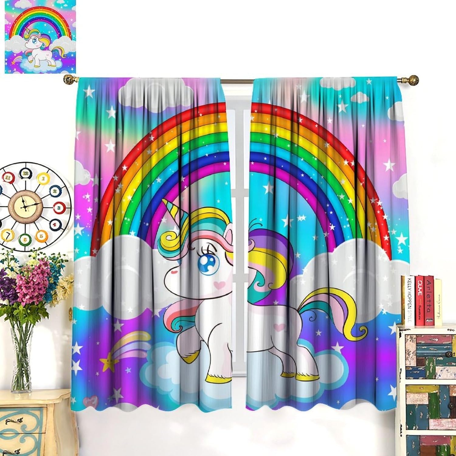 Unicorn Curtains, Fantasy Clou - огляд і ціна Baby Nursery Youtube