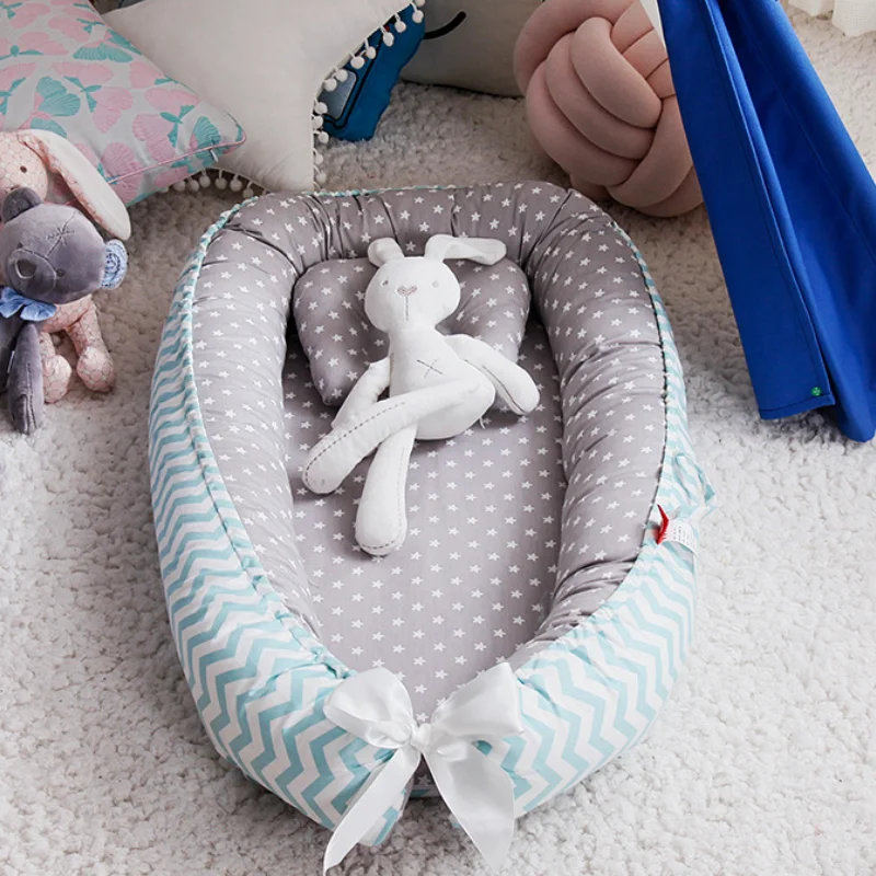 85*50cm Baby Nest Bed with Pil - огляд і ціна Baby Nursery Cushion