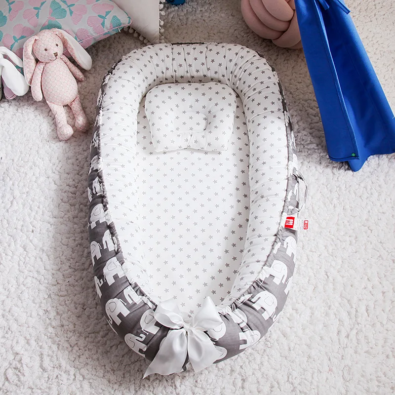 85*50cm Baby Nest Bed with Pil - огляд і ціна Baby Nursery Cushion