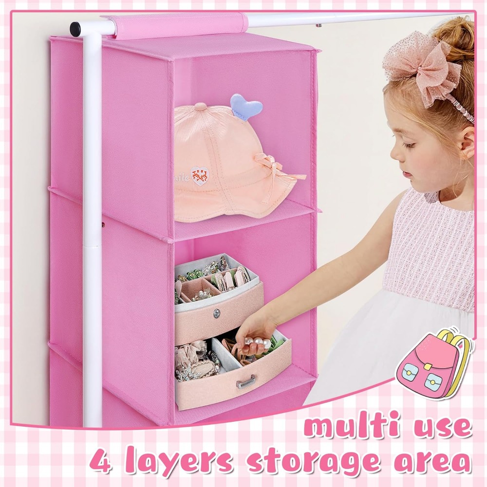 Tall Kids Clothing Rack with H - огляд і ціна Baby Nursery Closet