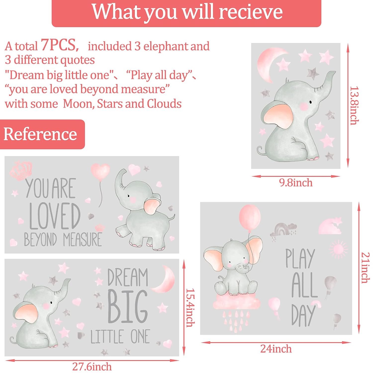 Dream Big Little One Elephant  - огляд і ціна Baby Nursery Images Free