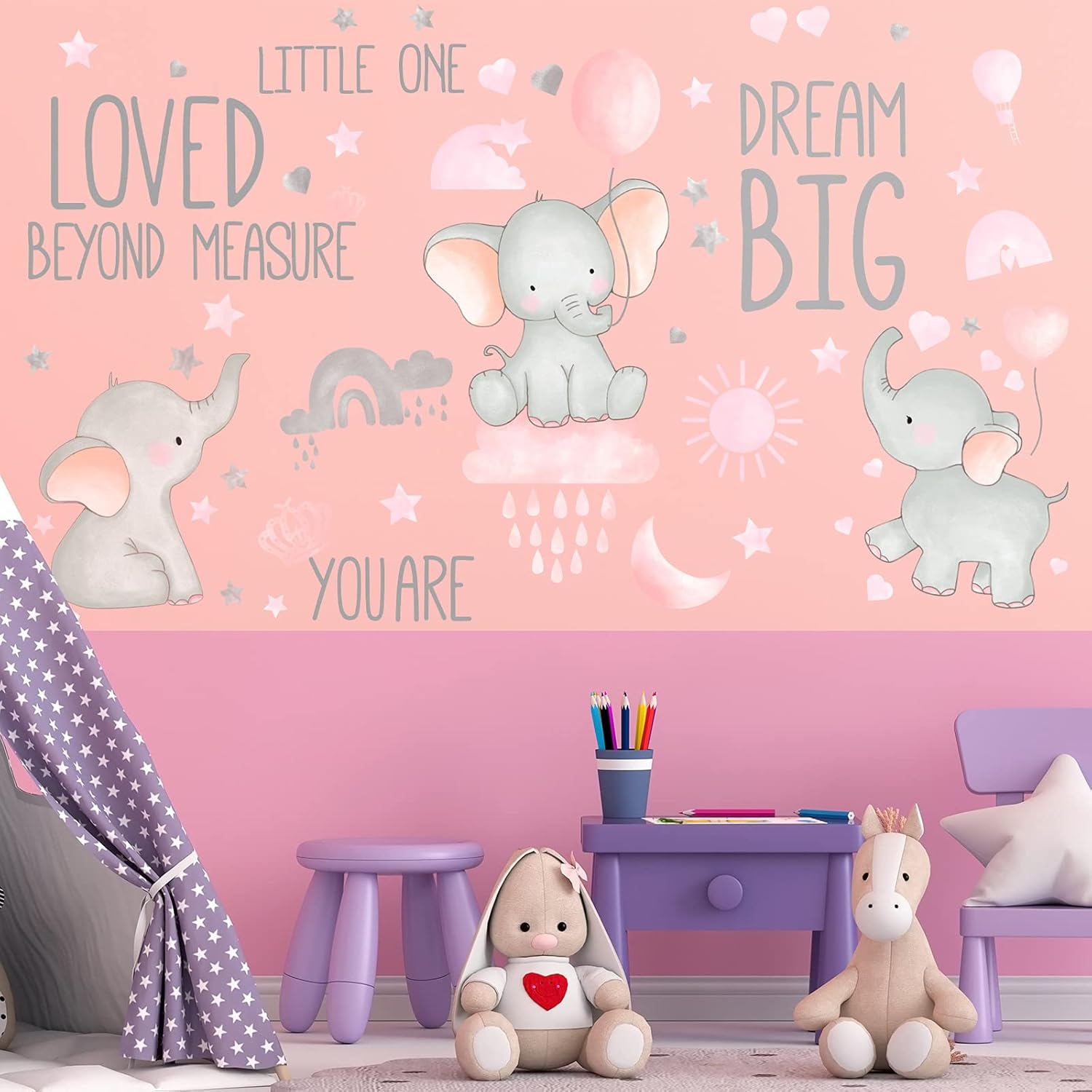 Dream Big Little One Elephant  - огляд і ціна Baby Nursery Images Free