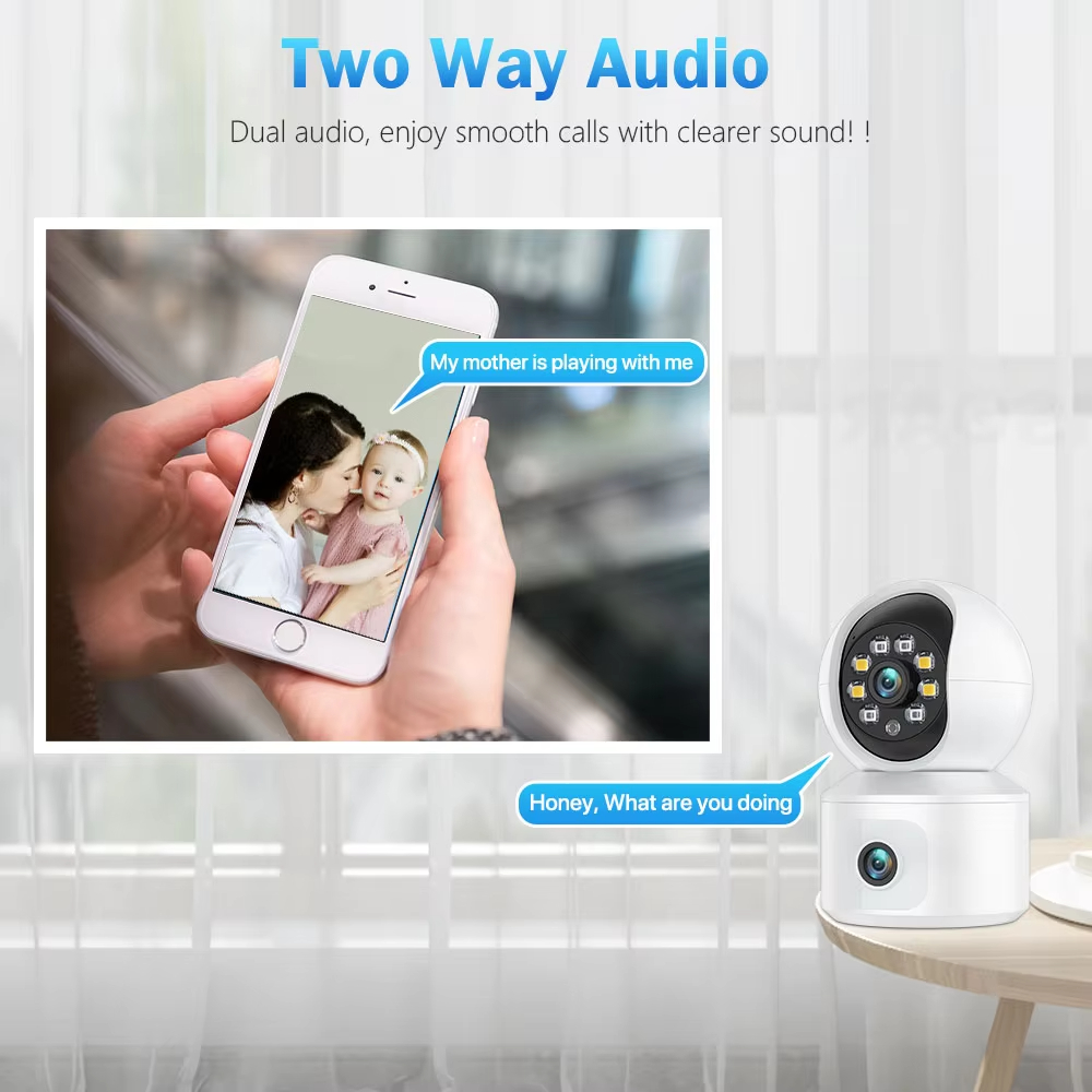 6MP iCsee WiFi IP Camera Dual  - огляд і ціна Baby Monitor Split Screen