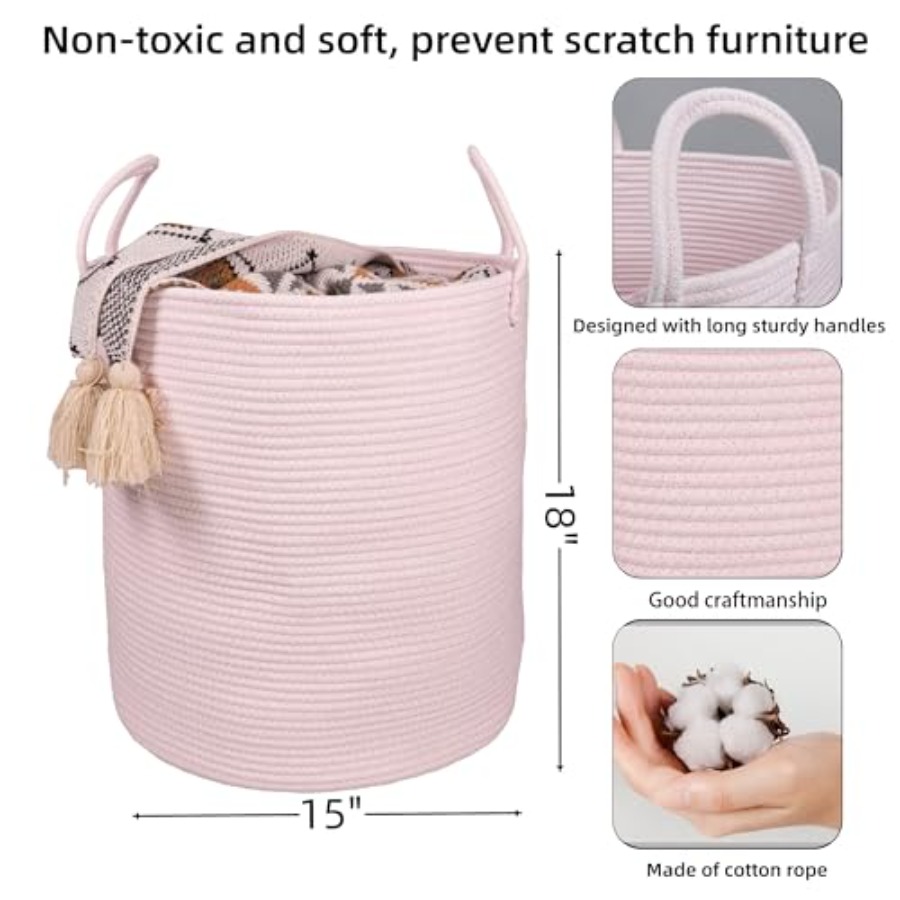 Cotton Rope Laundry Basket Ham - огляд і ціна Baby Nursery Laundry Basket