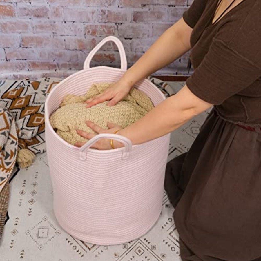 Cotton Rope Laundry Basket Ham - огляд і ціна Baby Nursery Laundry Basket