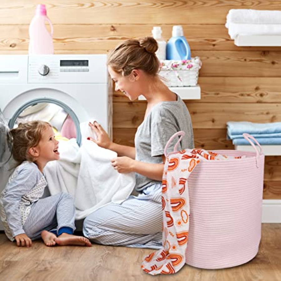 Cotton Rope Laundry Basket Ham - огляд і ціна Baby Nursery Laundry Basket