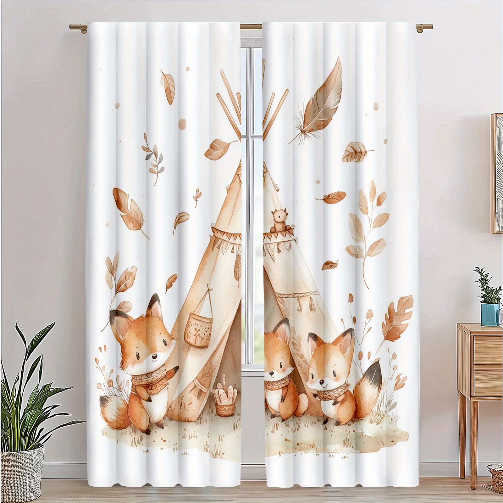 Cute Fox Curtains Teepee Desig - огляд і ціна Baby Nursery Youtube
