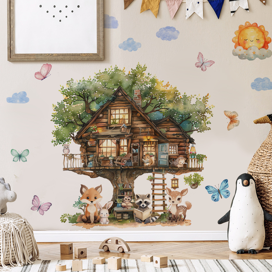 Animals reading in the fairyta - огляд і ціна Baby Nursery Tree