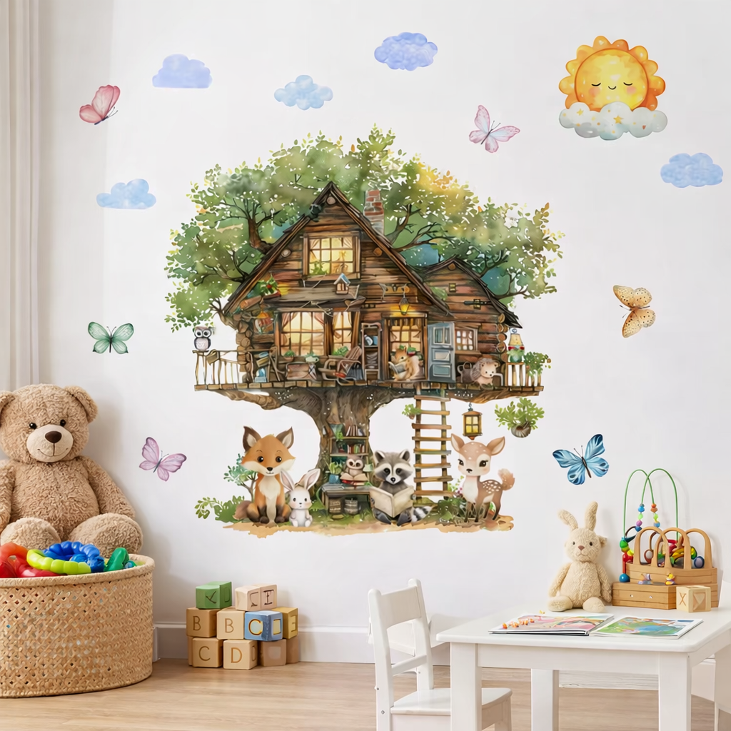 Animals reading in the fairyta - огляд і ціна Baby Nursery Tree