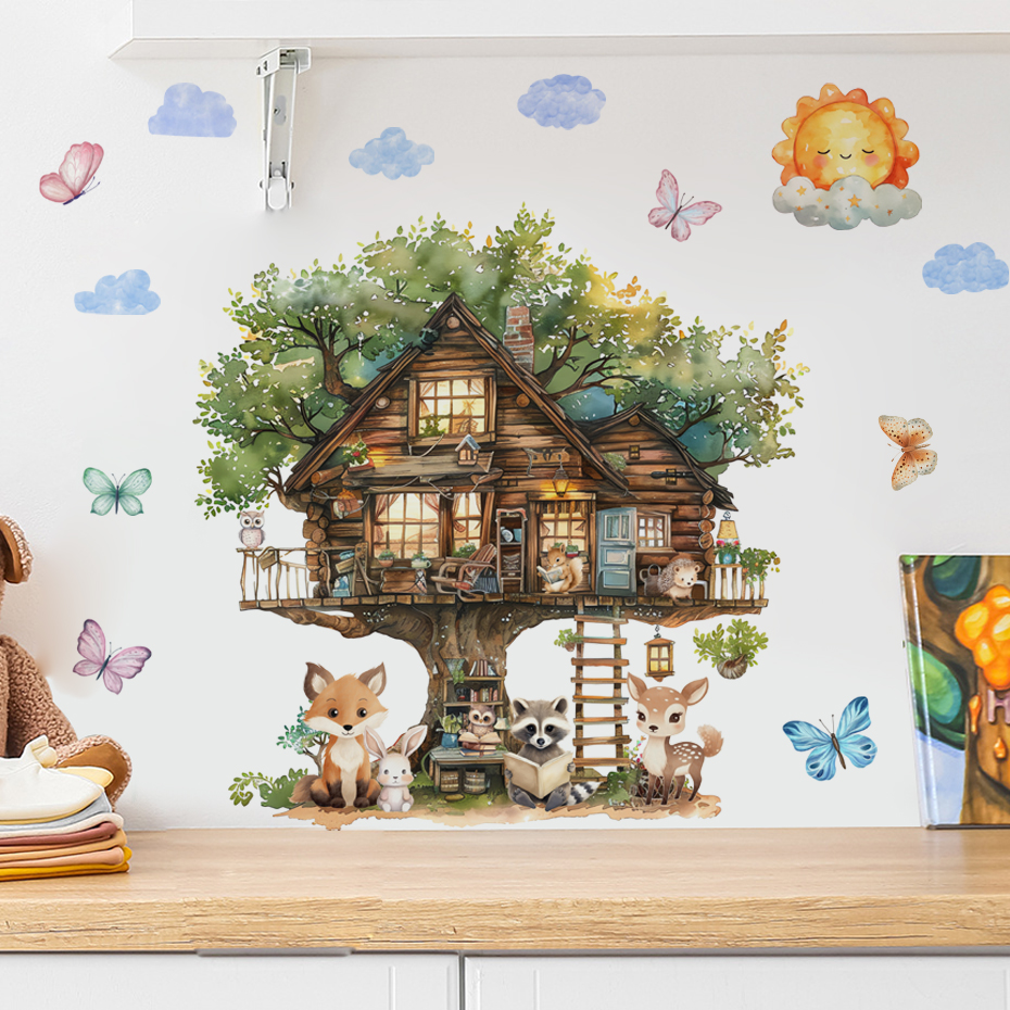 Animals reading in the fairyta - огляд і ціна Baby Nursery Tree