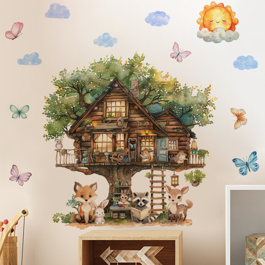Animals reading in the fairyta - огляд і ціна Baby Nursery Tree
