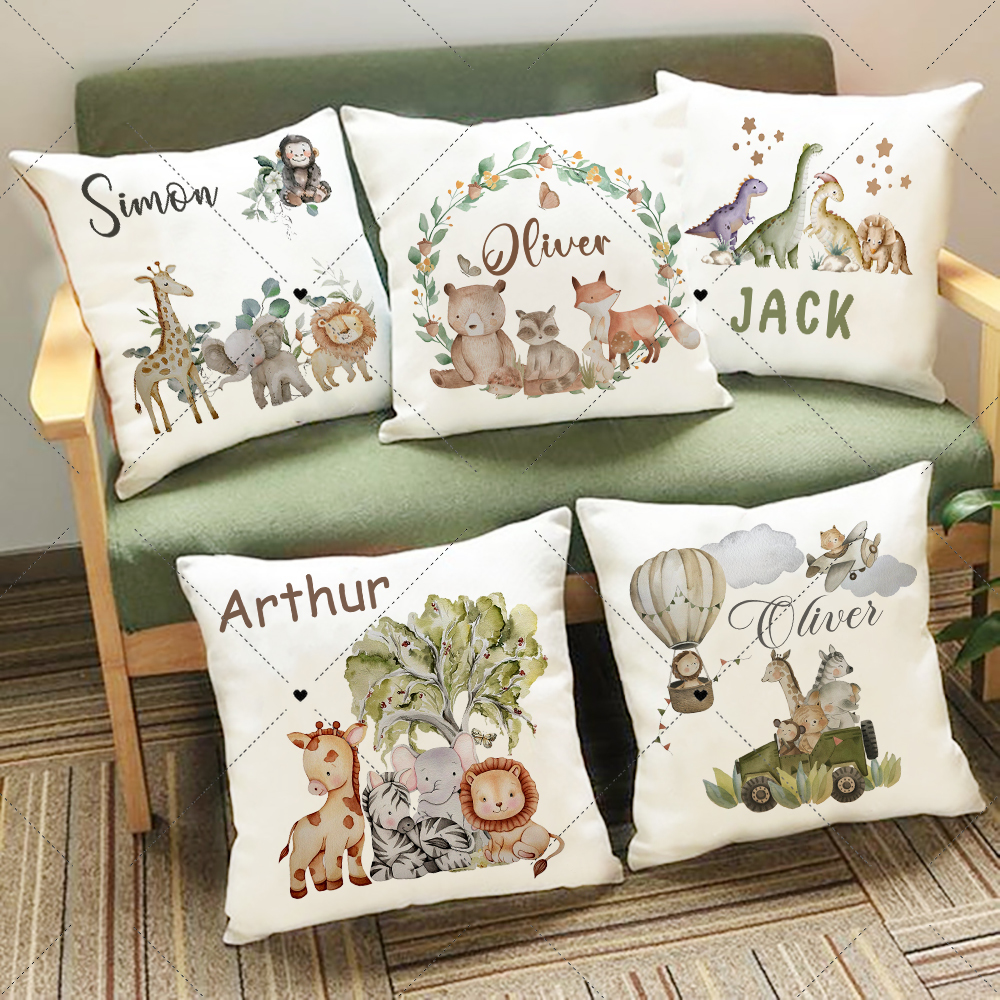 Personalised Woodland Animal P - огляд і ціна Baby Nursery Cushion