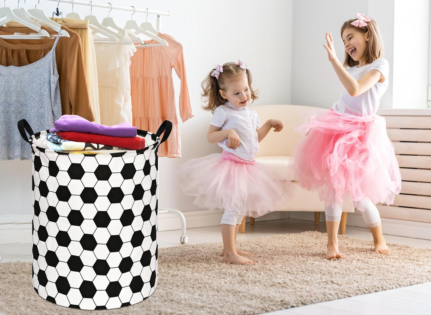 Round Kids Laundry Gift Basket - огляд і ціна Baby Nursery Laundry Basket