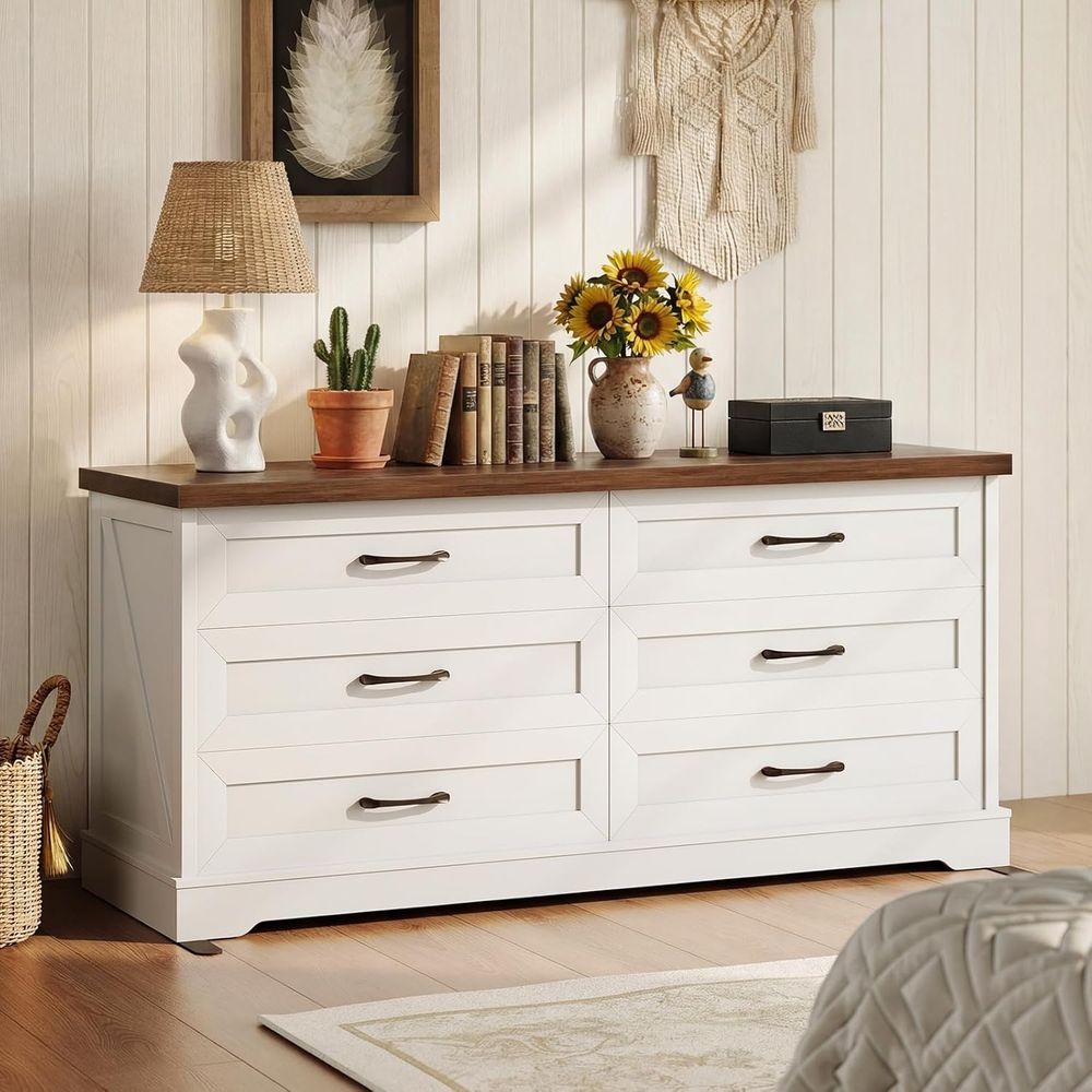 6-Drawer Bedroom Storage Chest - огляд і ціна Drawer Dresser White