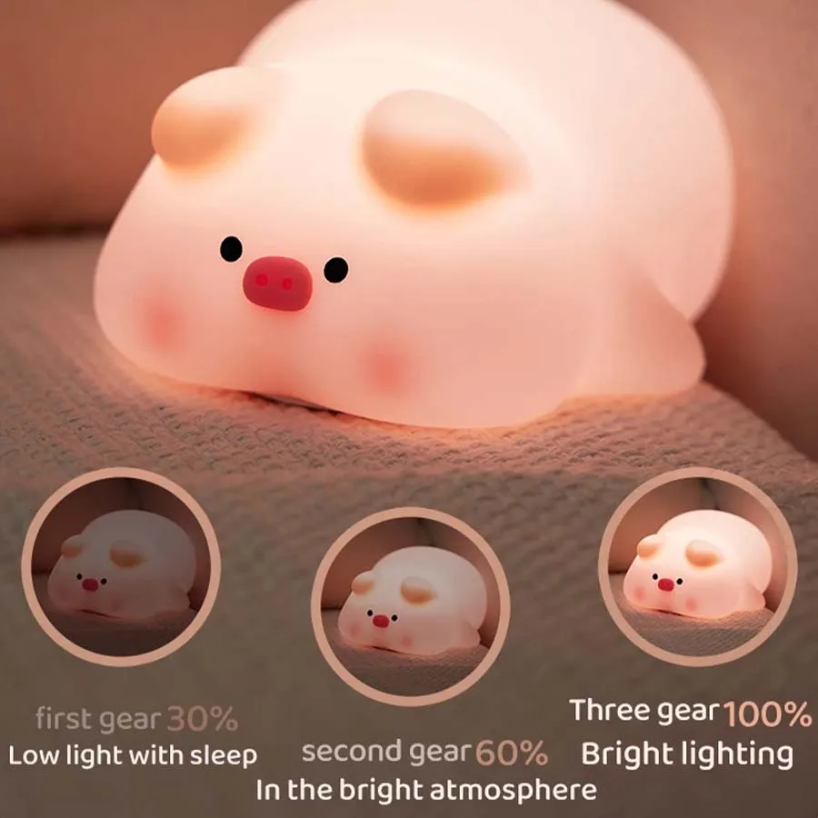 Piggy Bunny Night Light Led Ta - огляд і ціна Baby Nursery Table Lamp