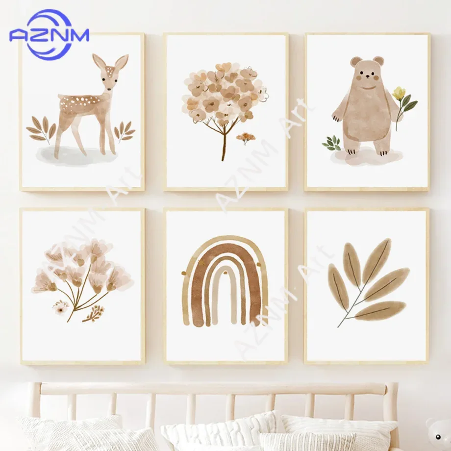 Boho Nursery Wall Art Canvas - - огляд і ціна Baby Nursery Posters