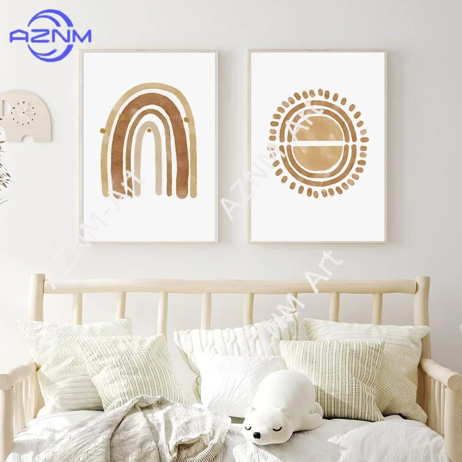 Boho Nursery Wall Art Canvas - - огляд і ціна Baby Nursery Posters