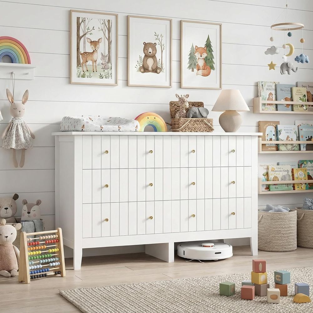 6 Drawer Double Dresser with D - огляд і ціна Drawer Dresser White