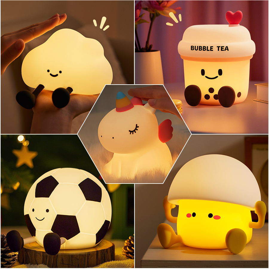 Cute Silicone Night Light Dimm - огляд і ціна Baby Nursery Table Lamp