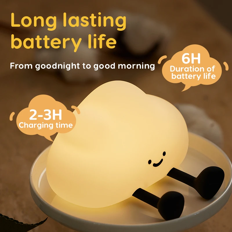 Cute Silicone Night Light Dimm - огляд і ціна Baby Nursery Table Lamp