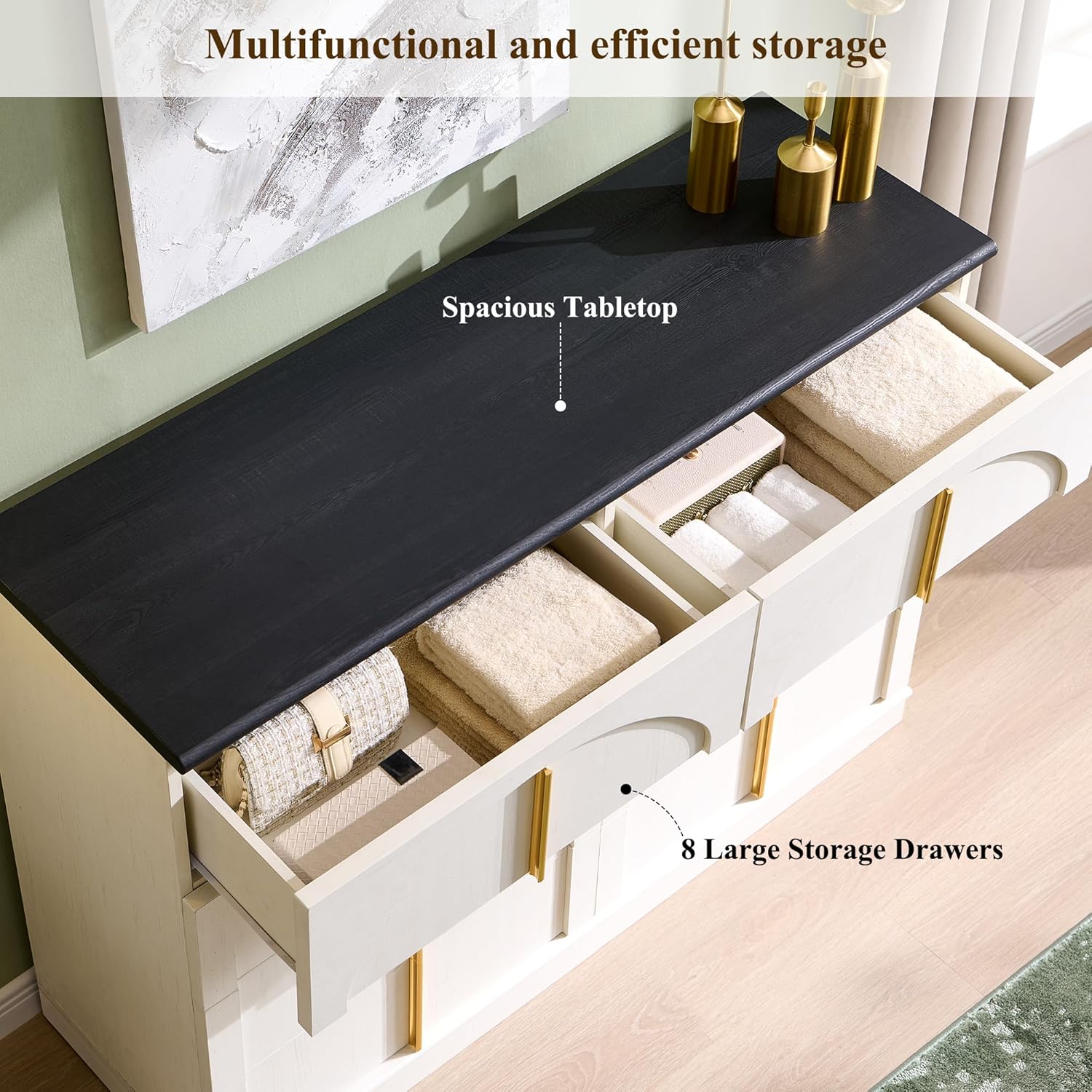 Bedroom, Living Room, Hallway  - огляд і ціна Drawer Dresser White