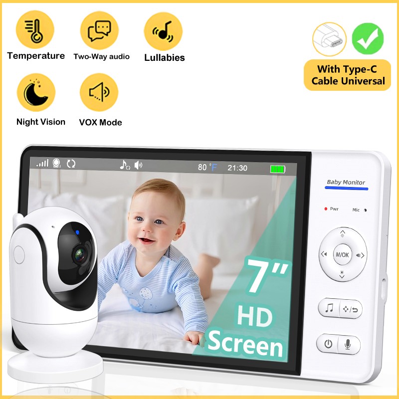 No WiFi 7 Inch Baby Monitor 2- - огляд і ціна Baby Monitor Split Screen