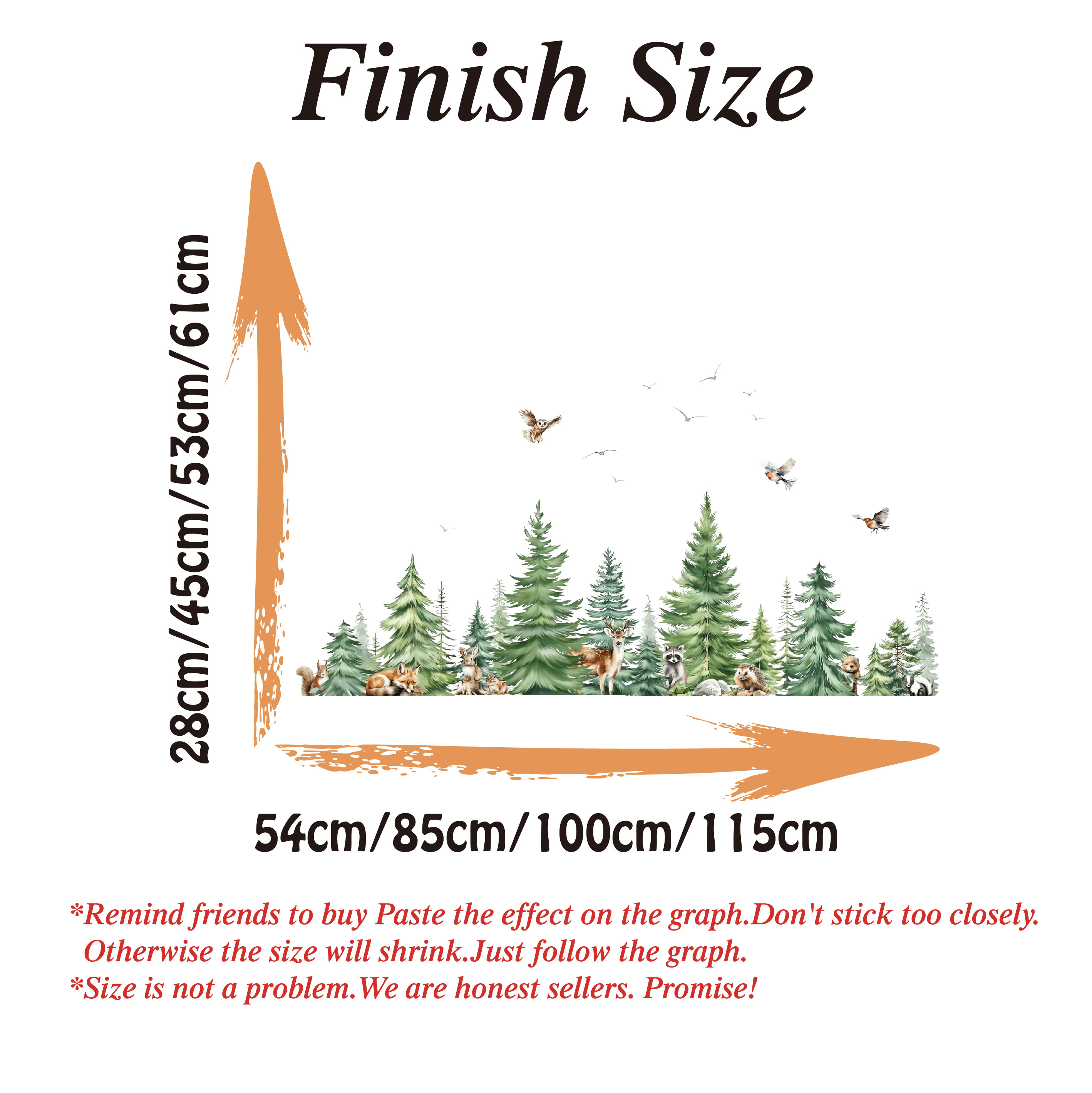 Large Watercolor Pine Tree Ani - огляд і ціна Baby Nursery Tree